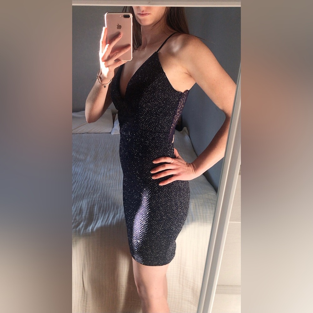 Glitter bodycon mini dress